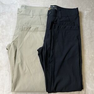 LOT OF 2 Eddie Bauer Men's Travex Pants 32x30 Hiking Stretch Chino Lightweight